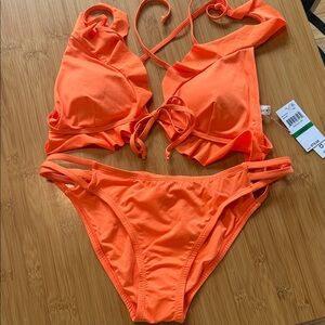 Bikini - Lucky Brand - Size Large - Orange